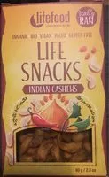 Mängden socker i Life snacks Indian cashews