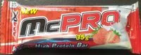 Mängden socker i McPro protein bar jahoda
