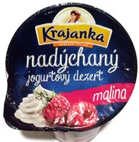 Mängden socker i nadýchaný jogurtový dezert malina