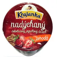 Mängden socker i nadýchaný čokoládový jogurtový dezer jahoda
