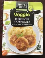 Mängden socker i Veggie kuskusové karbanátky se šťouchanými karbanátky