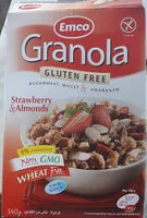 Mängden socker i Emco Granola S / Berry & Almonds 340G (GF)
