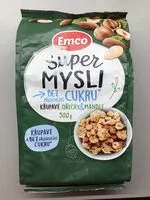 Mängden socker i Super MYSLI ořechy a mandle