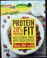 Mängden socker i PROTEIN FIT 20% PROTEIN MULTICEREAL RINGS WITH COCOA COATING