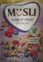 Mängden socker i Musli forest fruit crunchy