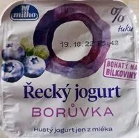 Mängden socker i Řecký jogurt borůvka