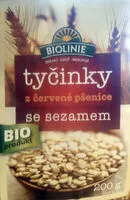 Mängden socker i tyčinky z červené pšenice se sezamem