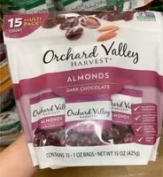 Mängden socker i Orchard Valley harvest dark chocolate almonds