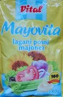 Mängden socker i Mayovita lagani posni majonez