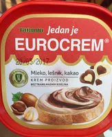 Mängden socker i Eurocrem