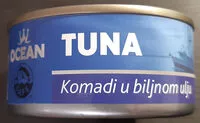 Mängden socker i Tuna komadi u biljnom ulju