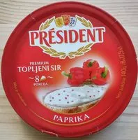 Mängden socker i Premium topljeni sir - paprika