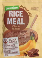 Mängden socker i Rice meal, choco banana