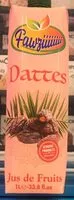 Mängden socker i Dattes jus de fruit