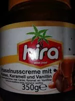 Mängden socker i Haselnusscreme mit Kakao, Karamell und Vanillin