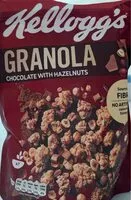 Mängden socker i Granola chocolate with hazelnuts