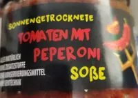 Mängden socker i Sonnengetrockneten Tomaten mit Peperoni verbreiten Soße