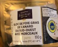 Mängden socker i Bloc de foie gras de canard du Sud-Ouest avec morceaux