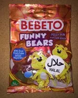 Mängden socker i Funny bears jelly gum
