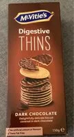 Mängden socker i Digestive thins