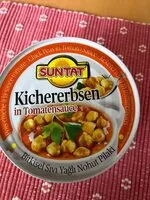 Mängden socker i Kichererbsen in Tomatensauce