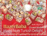 Mängden socker i Mixed Nuts Turkish Delight