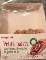Mängden socker i Petits toasts aux flocons d’épeautre et graines de lin