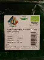 Mängden socker i Champignon blancs moyens biologiques