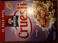 Mängden socker i Cruesli Rozijn XL Pack
