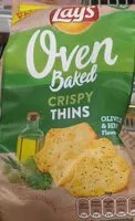 Mängden socker i Lays Oven Crispy Thins Olive and Herbs