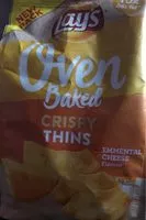 Mängden socker i Lay's Oven Crispy Thins Emmental Cheese