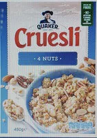 Mängden socker i Cruesli 4 nuts