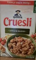 Mängden socker i Cruesli Apple & Raisin