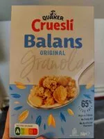 Mängden socker i Cruesli Balans Original