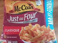 Mängden socker i Frites classique Just au four