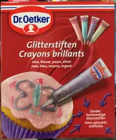 Mängden socker i Crayons Brillants (rose, bleu, mauve, argent)