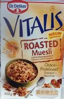 Mängden socker i Vitalis Roasted Muesli Chocolat Noisettes