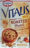 Mängden socker i Vitalis Roasted Muesli Fraise-Vanille Bourbon