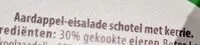 Mängden socker i aardappel-eisalade schotel met kerrie
