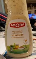 Mängden socker i Amora Sauce Salade Moutarde à l'Ancienne et Miel 1L