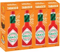 Mängden socker i Tabasco Sauce Epicée Rouge Lot 4x60ml