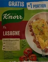 Mängden socker i Knorr fix lasagne