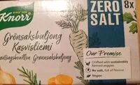 Mängden socker i Knorr Grönsaksbuljong zero salt
