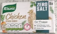 Mängden socker i Knorr zero salt chicken stock cubes