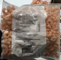 Mängden socker i Crevettes sauvages décortiquées cuites surgelées