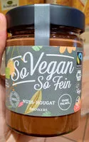 Mängden socker i So vegan Nuss-Nougat So Vegan So Fein Nuss Nougat, 270 GR Glas