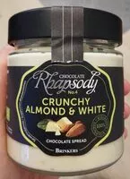 Mängden socker i Rhapsody crunchy almond & white