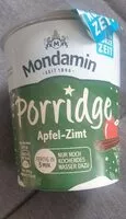 Mängden socker i Mondamin Porridge Apfel-Zimt