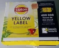 Mängden socker i Lipton Yellow Label Thé Noir Opération Emmaüs 60 sachets