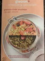 Mängden socker i Granola rode vruchten